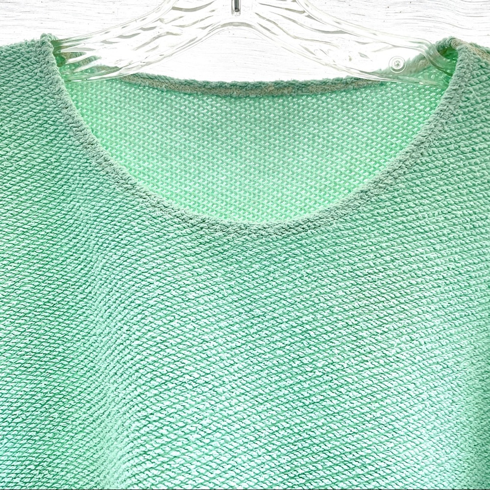 American Apparel Crop Sweater Mint Green 100% Cotton Relaxed Fit Crop Sweater OS - Picture 5 of 12